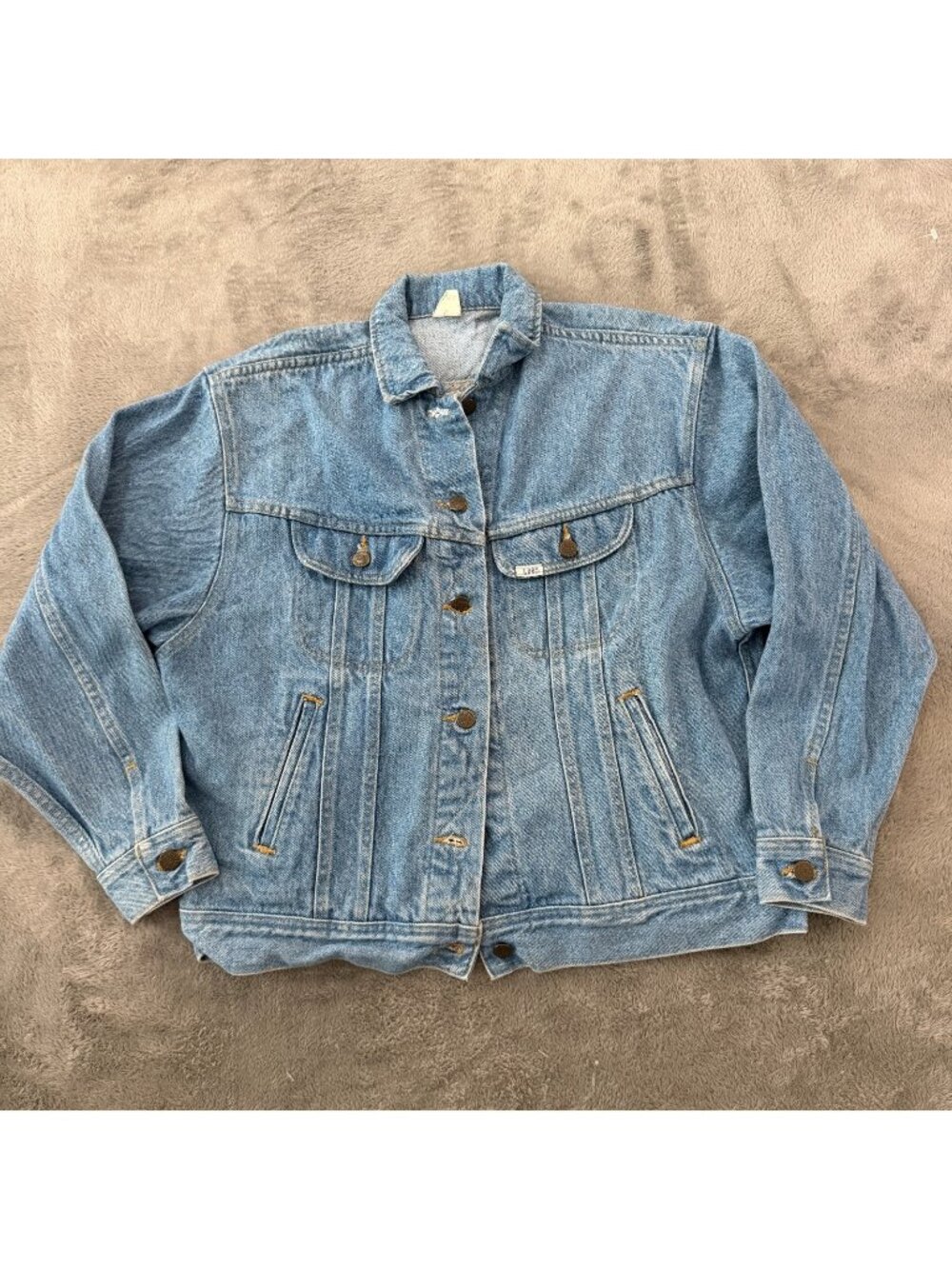 Vintage Lee Trucker Denim Jacket MEDIUM USA Made Womens